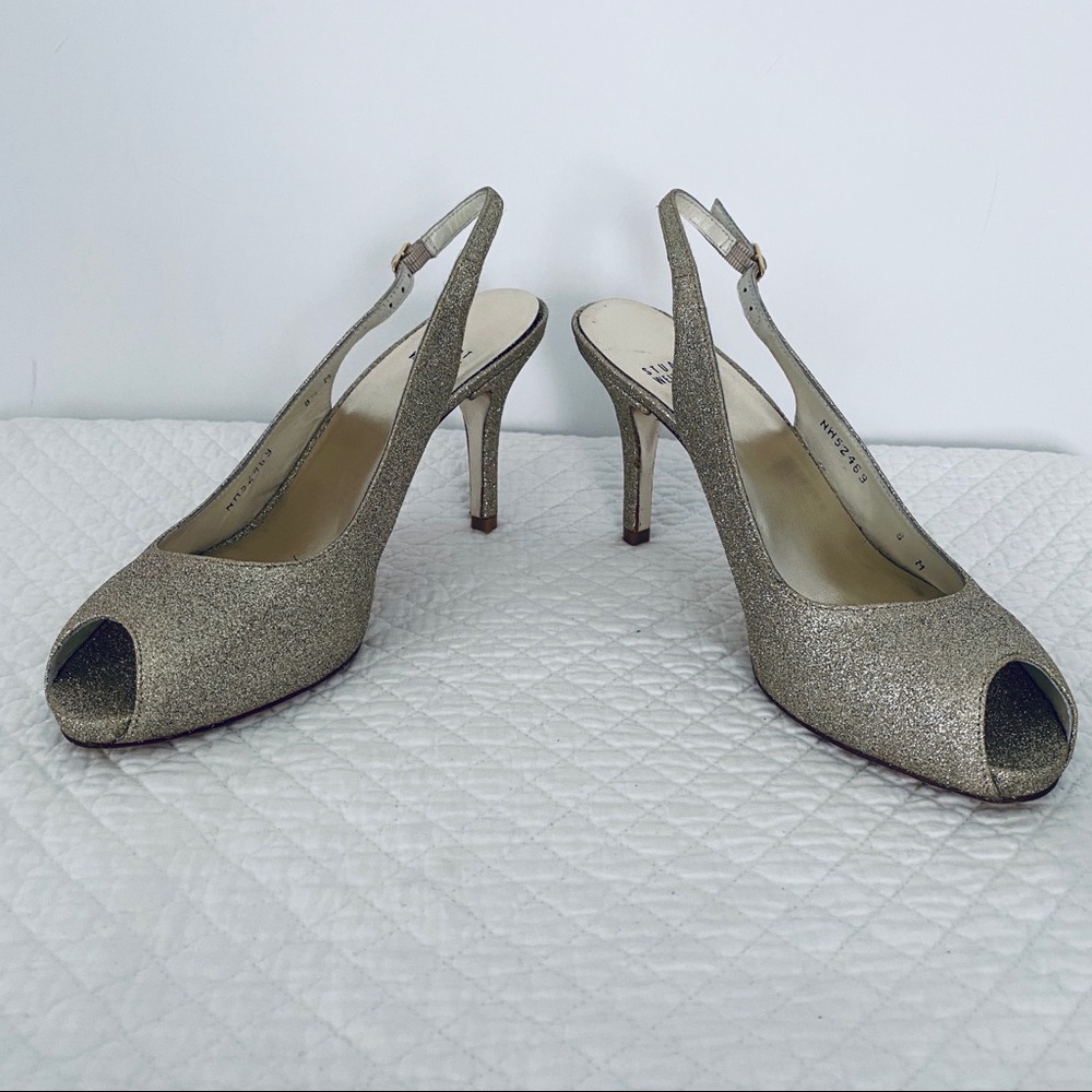 Stuart Weitzman Sabbia Mini Glitter Size 8